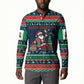 Nigeria Christmas Naija Santa Button Sweatshirt Zuma Rock Eagle Ugly Xmas Pixel Art