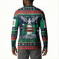 Nigeria Christmas Naija Santa Button Sweatshirt Zuma Rock Eagle Ugly Xmas Pixel Art