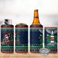 Nigeria Christmas Naija Santa 4 in 1 Can Cooler Tumbler Zuma Rock Eagle Ugly Xmas Pixel Art