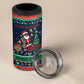 Nigeria Christmas Naija Santa 4 in 1 Can Cooler Tumbler Zuma Rock Eagle Ugly Xmas Pixel Art