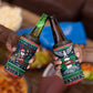 Nigeria Christmas Naija Santa 4 in 1 Can Cooler Tumbler Zuma Rock Eagle Ugly Xmas Pixel Art
