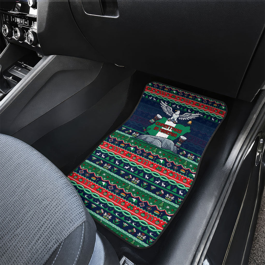 Nigeria Christmas Naija Santa Car Mats Zuma Rock Eagle Ugly Xmas Pixel Art