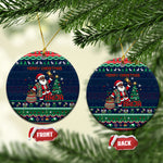 Nigeria Christmas Naija Santa Ceramic Ornament Zuma Rock Eagle Ugly Xmas Pixel Art