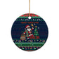 Nigeria Christmas Naija Santa Ceramic Ornament Zuma Rock Eagle Ugly Xmas Pixel Art