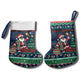 Nigeria Christmas Naija Santa Christmas Stocking Zuma Rock Eagle Ugly Xmas Pixel Art
