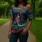 Nigeria Christmas Naija Santa Cross Shoulder Shirt Zuma Rock Eagle Ugly Xmas Pixel Art