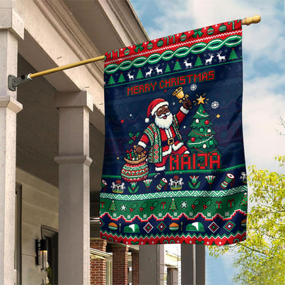 Nigeria Christmas Naija Santa Garden Flag Zuma Rock Eagle Ugly Xmas Pixel Art