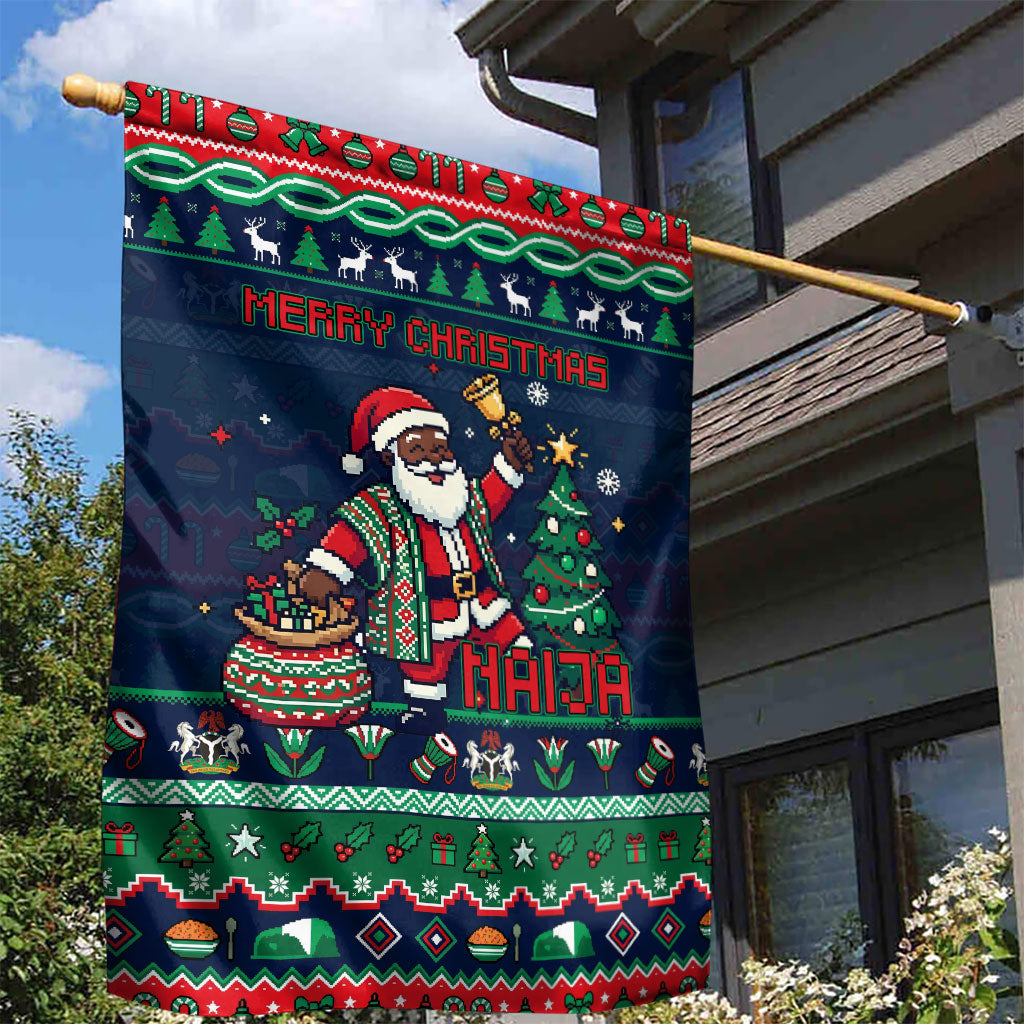 Nigeria Christmas Naija Santa Garden Flag Zuma Rock Eagle Ugly Xmas Pixel Art