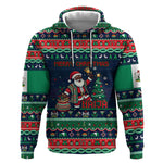 Nigeria Christmas Naija Santa Hoodie Zuma Rock Eagle Ugly Xmas Pixel Art