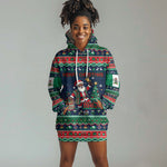 Nigeria Christmas Naija Santa Hoodie Dress Zuma Rock Eagle Ugly Xmas Pixel Art