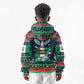 Nigeria Christmas Naija Santa Kid Hoodie Zuma Rock Eagle Ugly Xmas Pixel Art