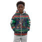 Nigeria Christmas Naija Santa Kid Hoodie Zuma Rock Eagle Ugly Xmas Pixel Art