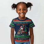 Nigeria Christmas Naija Santa Kid T shirt Zuma Rock Eagle Ugly Xmas Pixel Art