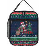 Nigeria Christmas Naija Santa Lunch Bag Zuma Rock Eagle Ugly Xmas Pixel Art