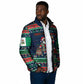 Nigeria Christmas Naija Santa Padded Jacket Zuma Rock Eagle Ugly Xmas Pixel Art