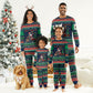 Nigeria Christmas Naija Santa Christmas Pajama Set Zuma Rock Eagle Ugly Xmas Pixel Art