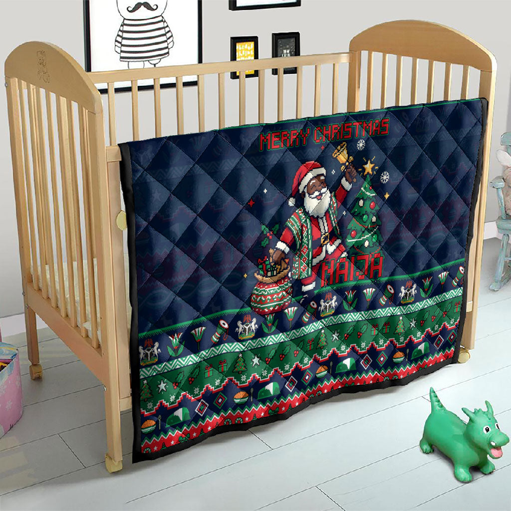 Nigeria Christmas Naija Santa Quilt Zuma Rock Eagle Ugly Xmas Pixel Art