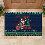 Nigeria Christmas Naija Santa Rubber Doormat Zuma Rock Eagle Ugly Xmas Pixel Art