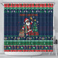 Nigeria Christmas Naija Santa Shower Curtain Zuma Rock Eagle Ugly Xmas Pixel Art