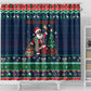 Nigeria Christmas Naija Santa Shower Curtain Zuma Rock Eagle Ugly Xmas Pixel Art