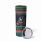 Nigeria Christmas Naija Santa Skinny Tumbler Zuma Rock Eagle Ugly Xmas Pixel Art