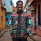 Nigeria Christmas Naija Santa Sleeve Zip Bomber Jacket Zuma Rock Eagle Ugly Xmas Pixel Art