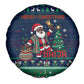 Nigeria Christmas Naija Santa Spare Tire Cover Zuma Rock Eagle Ugly Xmas Pixel Art
