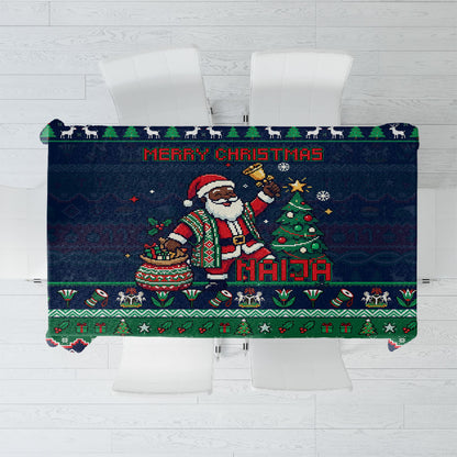 Nigeria Christmas Naija Santa Tablecloth Zuma Rock Eagle Ugly Xmas Pixel Art