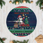 Nigeria Christmas Naija Santa Tree Skirt Zuma Rock Eagle Ugly Xmas Pixel Art
