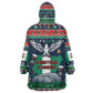Nigeria Christmas Naija Santa Wearable Blanket Hoodie Zuma Rock Eagle Ugly Xmas Pixel Art