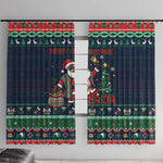 Nigeria Christmas Naija Santa Window Curtain Zuma Rock Eagle Ugly Xmas Pixel Art
