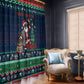 Nigeria Christmas Naija Santa Window Curtain Zuma Rock Eagle Ugly Xmas Pixel Art