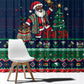 Nigeria Christmas Naija Santa Window Curtain Zuma Rock Eagle Ugly Xmas Pixel Art