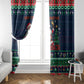 Nigeria Christmas Naija Santa Window Curtain Zuma Rock Eagle Ugly Xmas Pixel Art