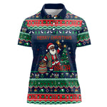 Nigeria Christmas Naija Santa Women Polo Shirt Zuma Rock Eagle Ugly Xmas Pixel Art