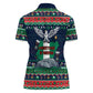 Nigeria Christmas Naija Santa Women Polo Shirt Zuma Rock Eagle Ugly Xmas Pixel Art