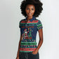 Nigeria Christmas Naija Santa Women Polo Shirt Zuma Rock Eagle Ugly Xmas Pixel Art