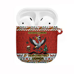 Uganda Christmas Crested Crane AirPods Case Ugandan Kob - Map Flag - Ssekukkulu Ennungi - Ugly Pixel Art
