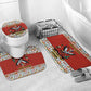 Uganda Christmas Crested Crane Bathroom Set Ugandan Kob - Map Flag - Ssekukkulu Ennungi - Ugly Pixel Art