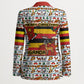Uganda Christmas Crested Crane Blazer Ugandan Kob - Map Flag - Ssekukkulu Ennungi - Ugly Pixel Art