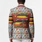 Uganda Christmas Crested Crane Blazer Ugandan Kob - Map Flag - Ssekukkulu Ennungi - Ugly Pixel Art