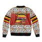 Uganda Christmas Crested Crane Bomber Jacket Ugandan Kob - Map Flag - Ssekukkulu Ennungi - Ugly Pixel Art
