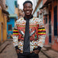 Uganda Christmas Crested Crane Bomber Jacket Ugandan Kob - Map Flag - Ssekukkulu Ennungi - Ugly Pixel Art