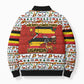 Uganda Christmas Crested Crane Bomber Puffer Jacket Ugandan Kob - Map Flag - Ssekukkulu Ennungi - Ugly Pixel Art