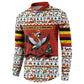 Uganda Christmas Crested Crane Button Sweatshirt Ugandan Kob - Map Flag - Ssekukkulu Ennungi - Ugly Pixel Art