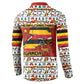 Uganda Christmas Crested Crane Button Sweatshirt Ugandan Kob - Map Flag - Ssekukkulu Ennungi - Ugly Pixel Art