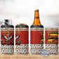 Uganda Christmas Crested Crane 4 in 1 Can Cooler Tumbler Ugandan Kob - Map Flag - Ssekukkulu Ennungi - Ugly Pixel Art