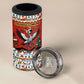 Uganda Christmas Crested Crane 4 in 1 Can Cooler Tumbler Ugandan Kob - Map Flag - Ssekukkulu Ennungi - Ugly Pixel Art