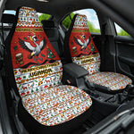 Uganda Christmas Crested Crane Car Seat Cover Ugandan Kob - Map Flag - Ssekukkulu Ennungi - Ugly Pixel Art