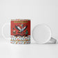 Uganda Christmas Crested Crane Ceramic Mug Ugandan Kob - Map Flag - Ssekukkulu Ennungi - Ugly Pixel Art